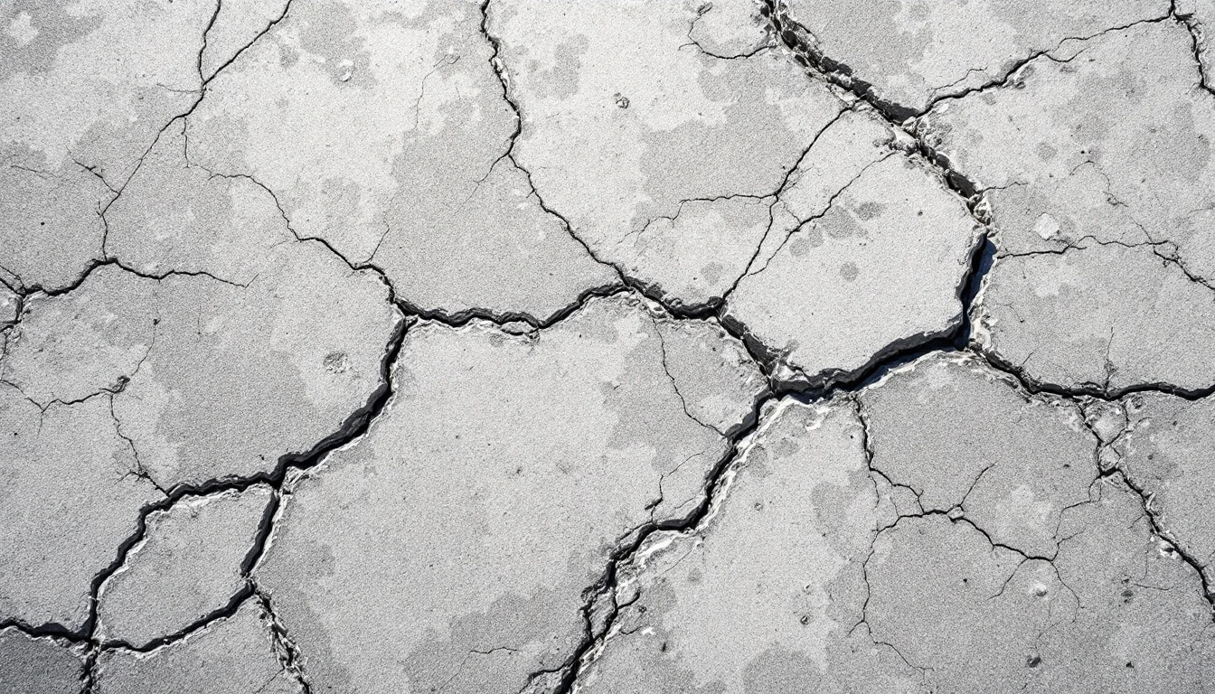Flaking delaminated patches lifting off a concrete driveway surface