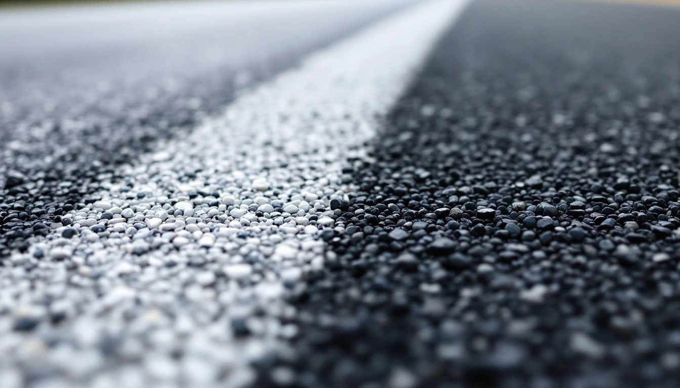 Dense fresh asphalt binder with fine aggregate texture