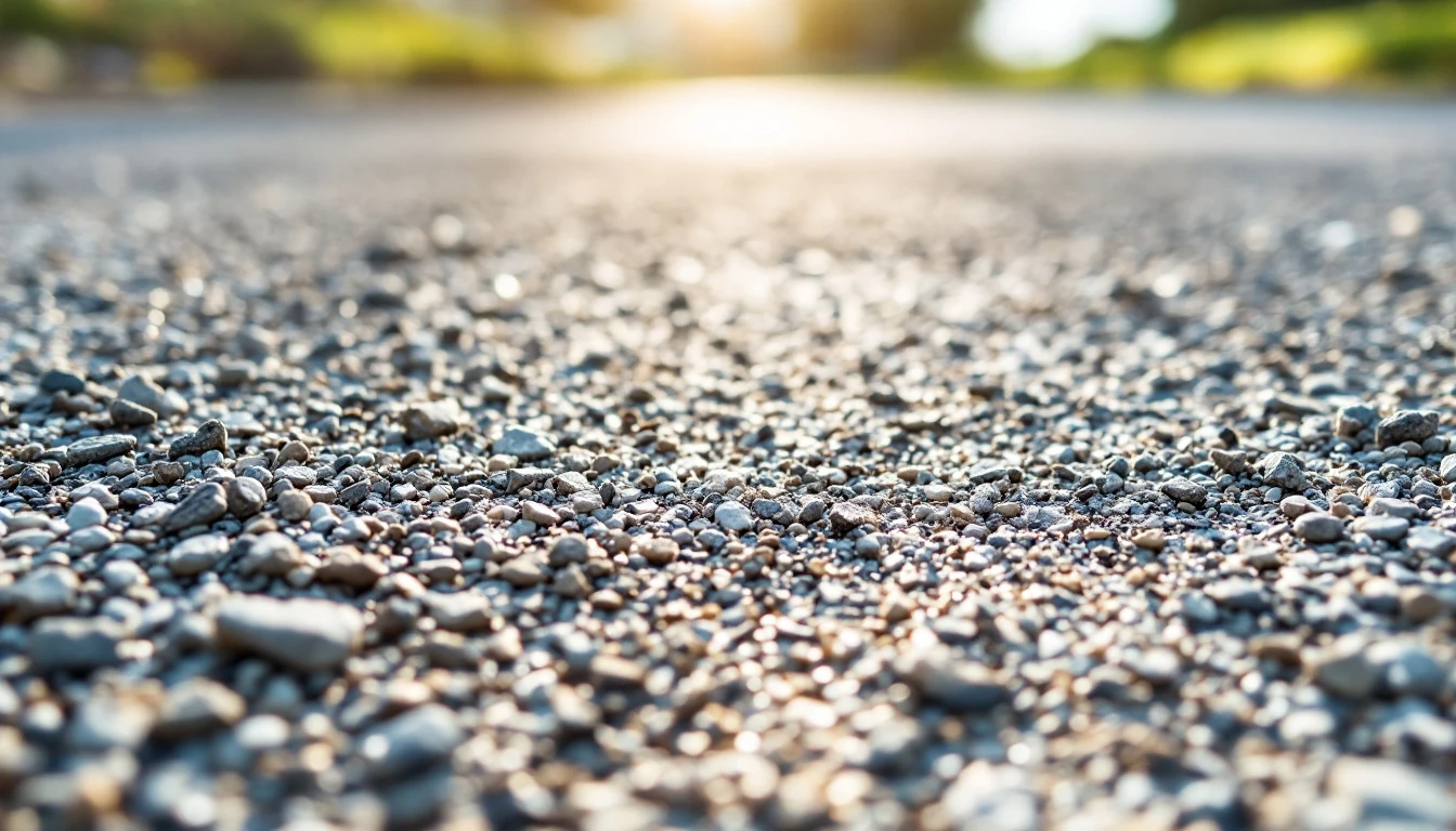 Fine stone dust spread in an even layer over a driveway base
