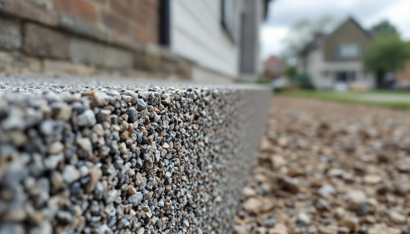 Side profile of a 4 inch gravel base layer