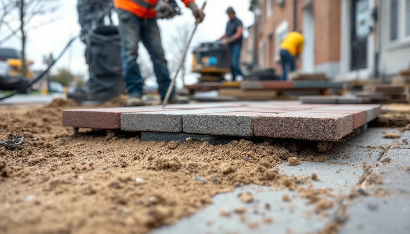 Uneven paver lifted beside releveled units on a smooth sand bed