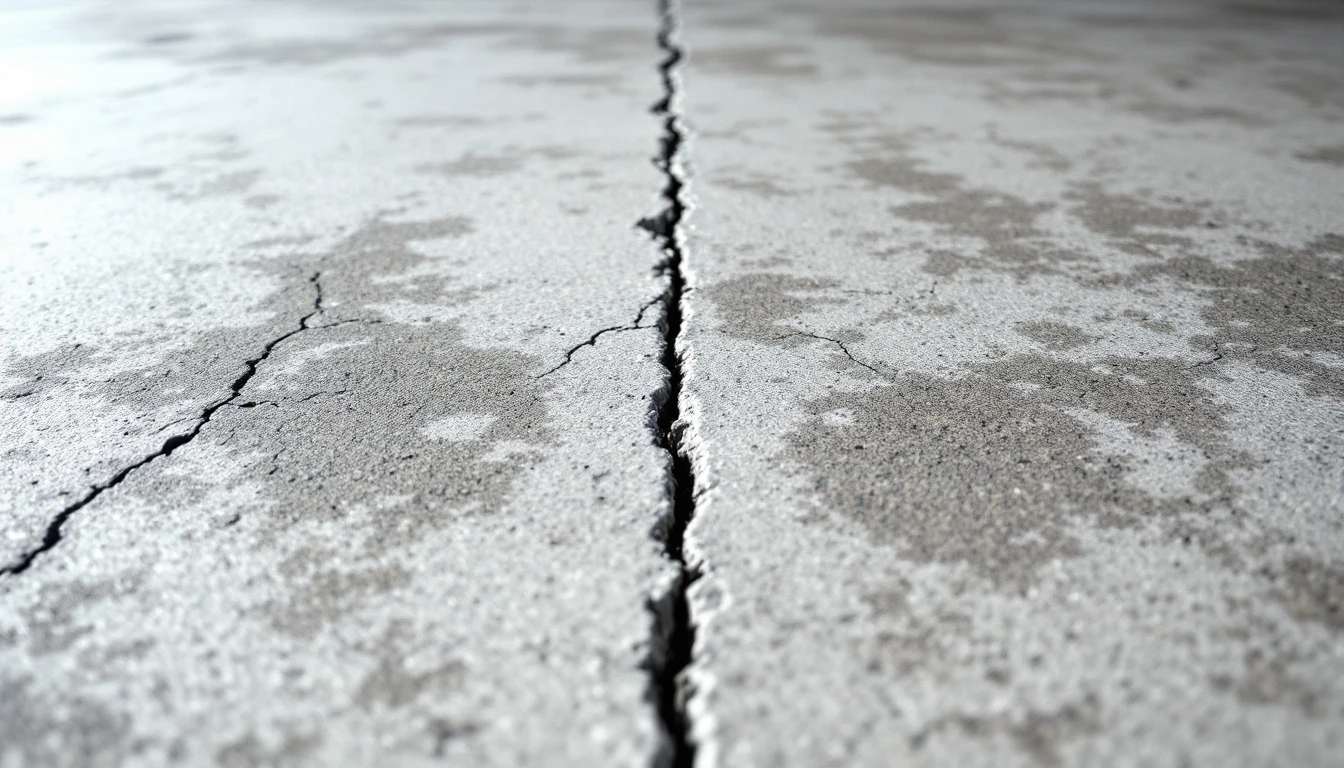 Two concrete slabs with a raised offset joint in bright sunlight